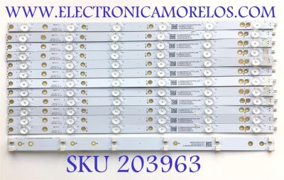 KIT DE LEDS ORIGINAL PARA TV VIZIO 12 PIEZAS / NUMERO DE PARTE LB50085 / LB50085 V0_00 / 210BZ06D04337DL00L / 81075 / 810751737 / 2C5650000EC0 / LB50071 V1_00 / PANEL TPT500J1-LE8.N / MODELO D50F-E1 / D50F-E1 LTM6VTLT